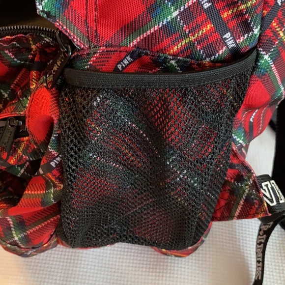 Pink by Victoria Secret Red Plaid Campus Backpack - Picture 10 of 12